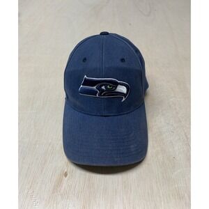 NFL Seattle Seahawks Constructed Navy Blue Hat Cap Curved Bill Adjustable